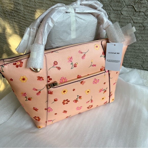 COACH BRAND NEW Kacey Satchel With Mystical Floral Print - Picture 7 of 8